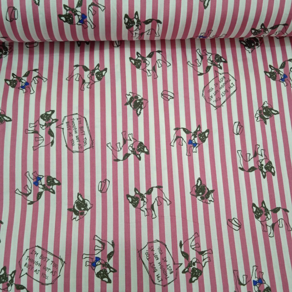 KAIN KATUN TWILL IMPORT SALUR DOGGY