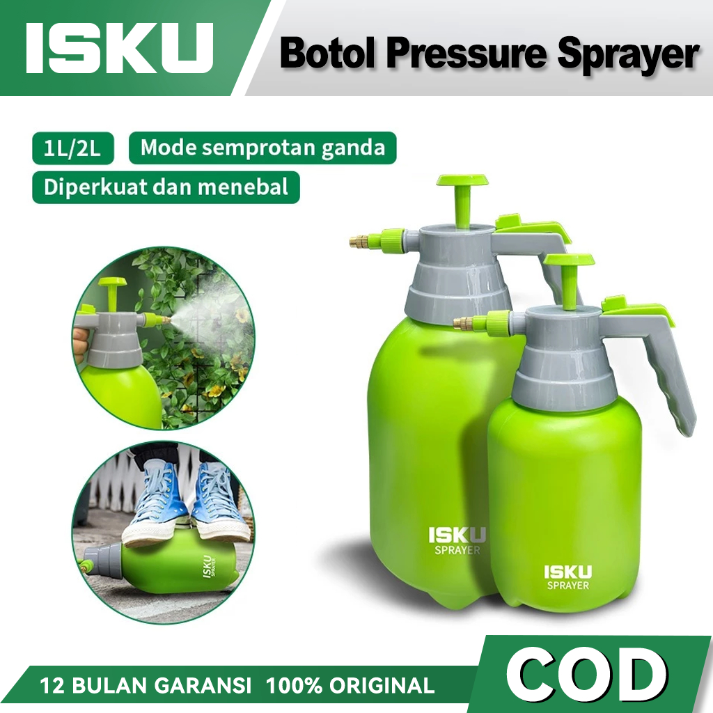 ISKU Pressure Sprayer 1-2Liter Semprotan Pompa Manual Semprotan Tekanan Air Pompa Alat Semprot Tanam