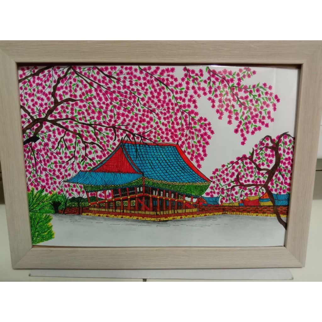 Lukisan View Bunga Sakura