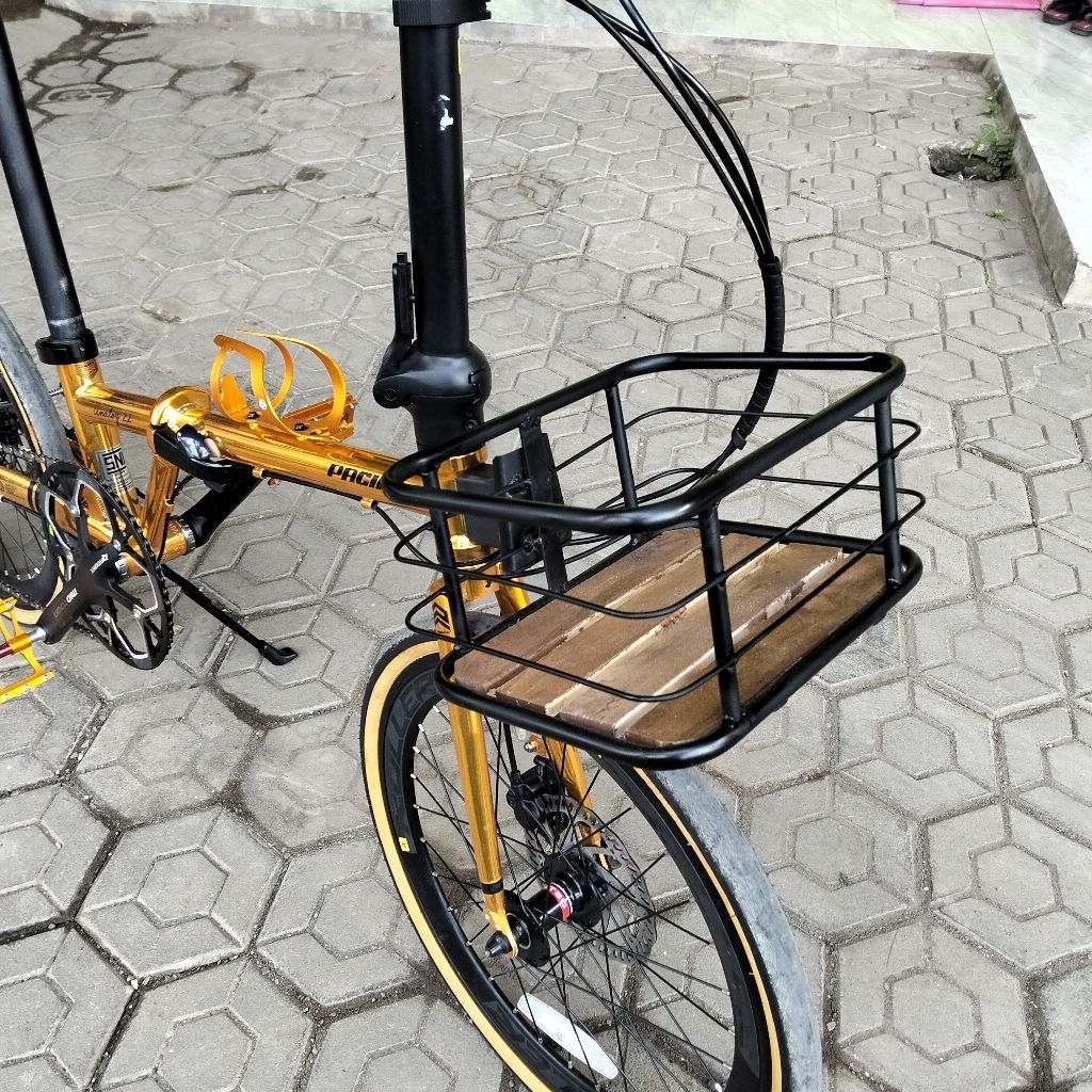 front rack keranjang sepeda lipat front blok