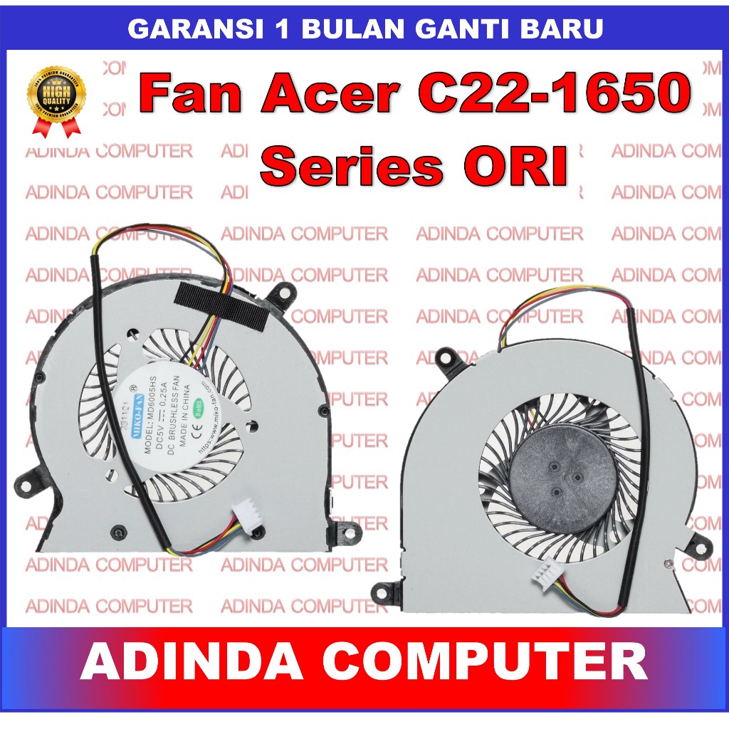 Fan Acer Aspire C22-1650 C24-1651 WSA06015F12H 13NA-3MA0Y02 WSA07016F12J DC12V 0.35A 4PIN