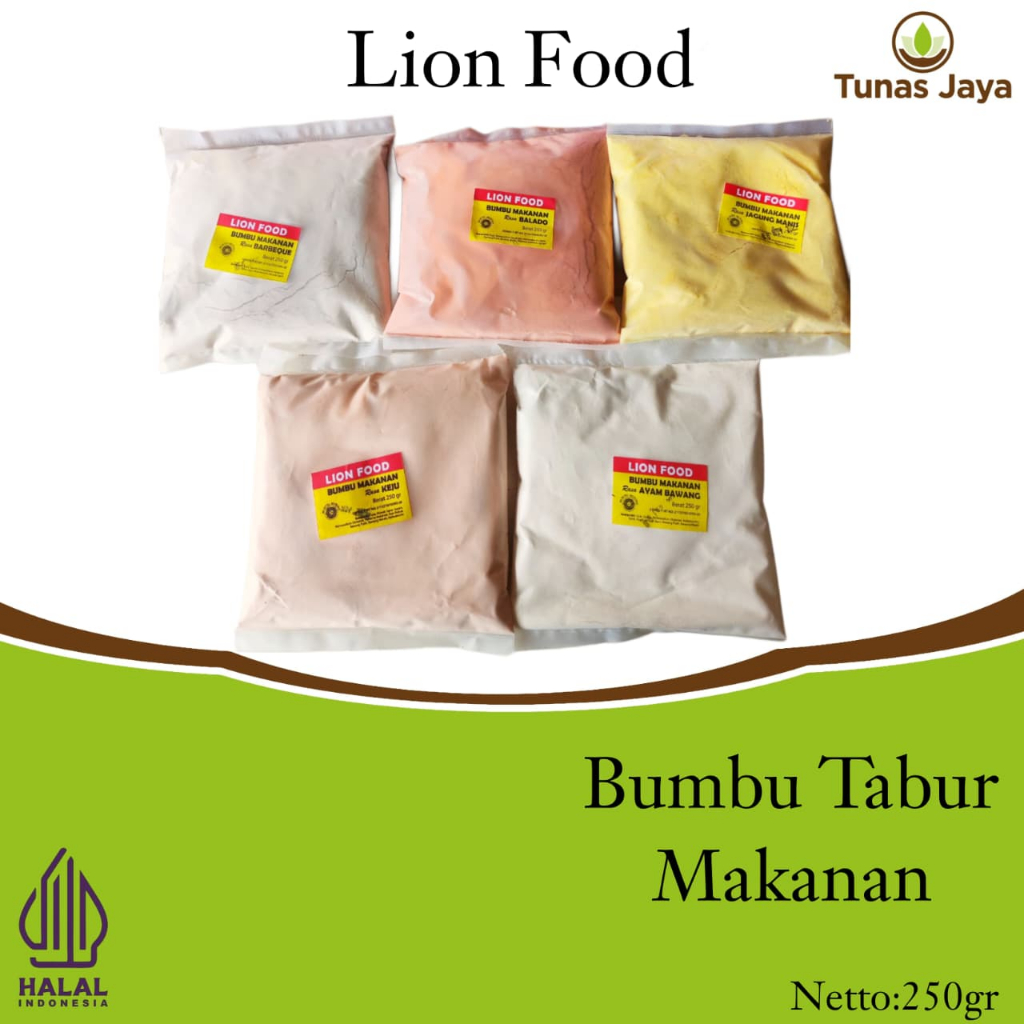 

LION FOOD BUMBU TABUR MAKANAN/ Bumbu tabur 250gr