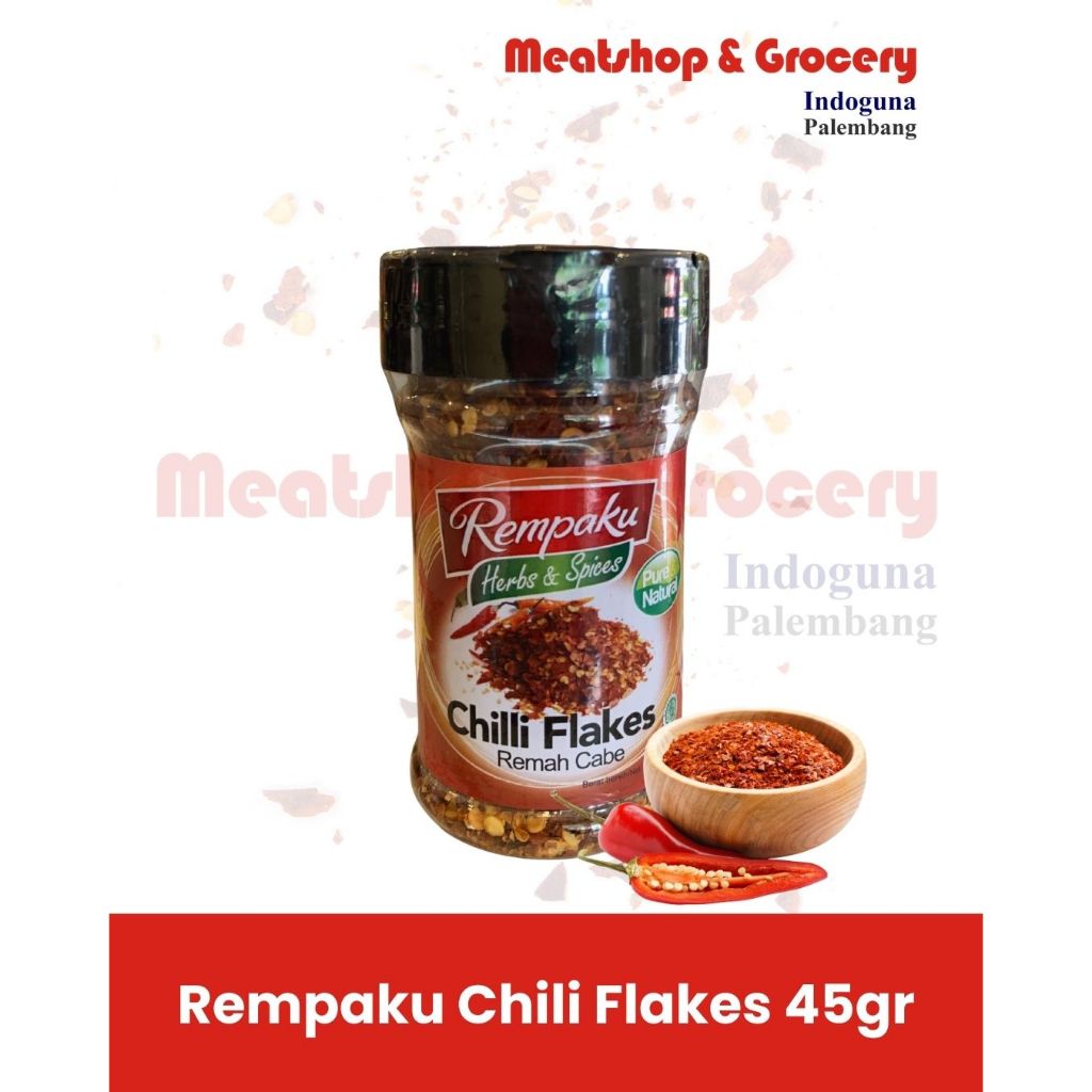 

Rempaku Chili Flakes 45gr | Remah Cabe Kering