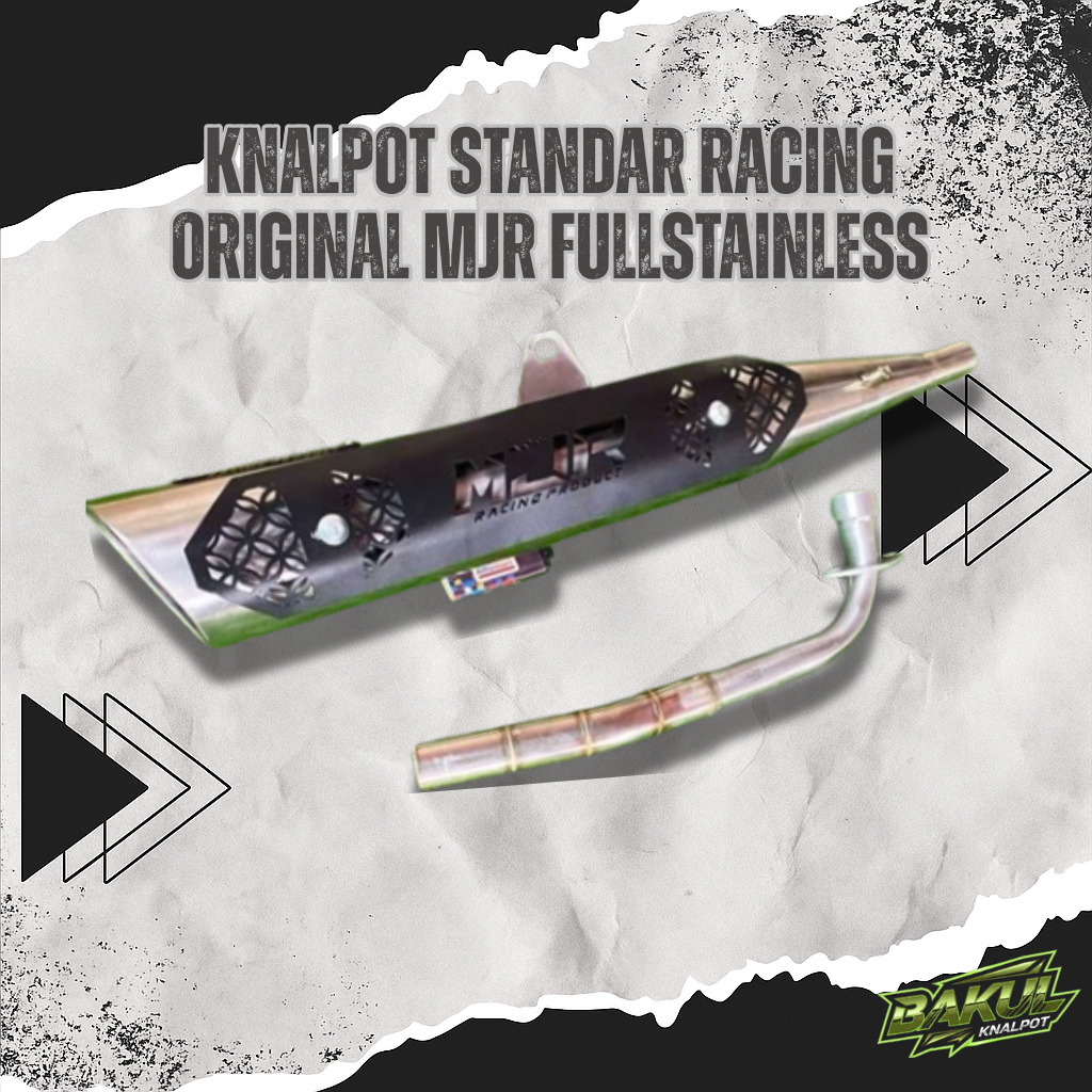 KNALPOT ORI MJR STANDAR RACING STAINLEES MOTOR BEBEK ASTREA SUPRA X 125 SUPRA FIT SUPRA 100 KHARISMA