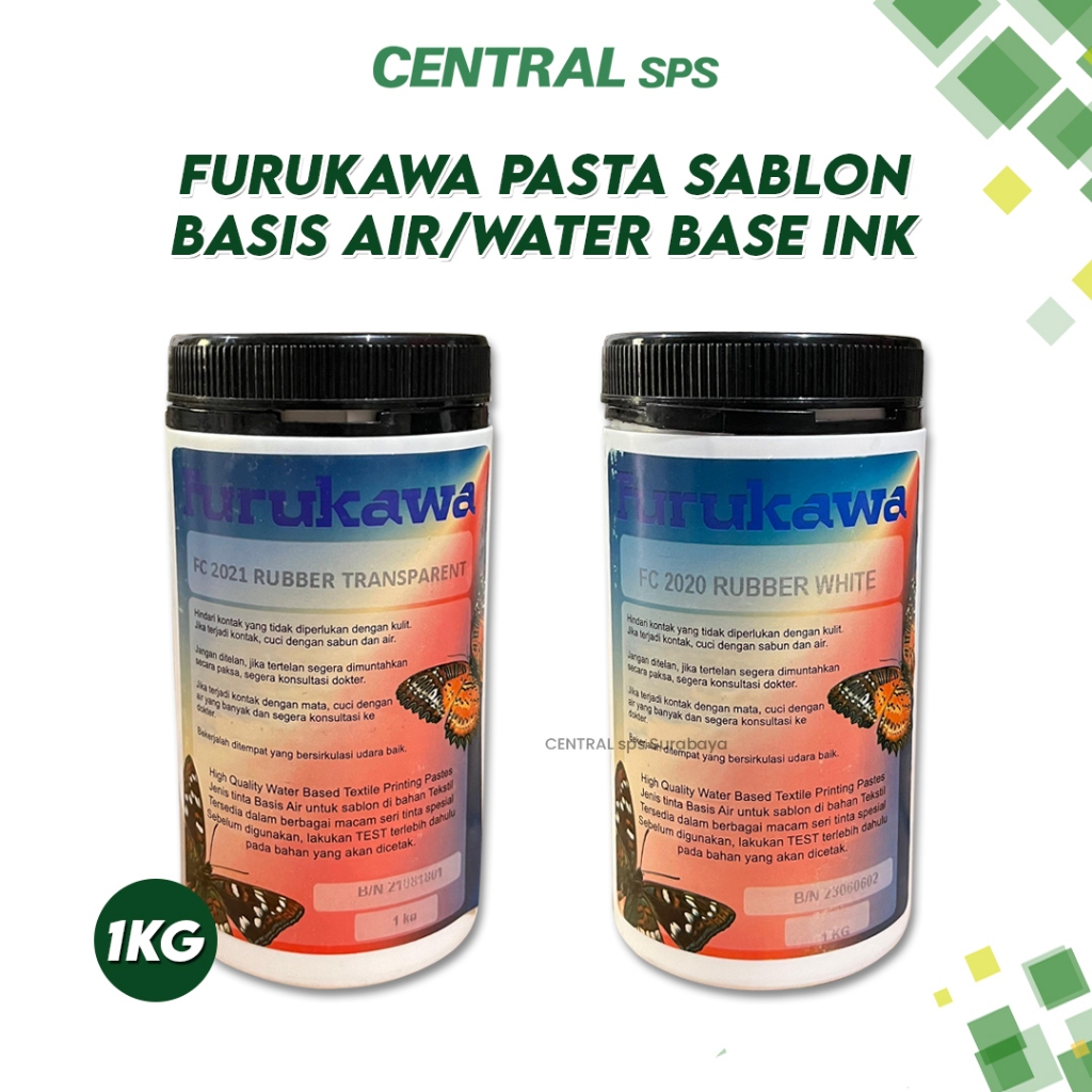 

Furukawa Pigment Sablon Basis Air/Water Base Ink Transparant & White (Rubber) 100gr - CENTRAL sps
