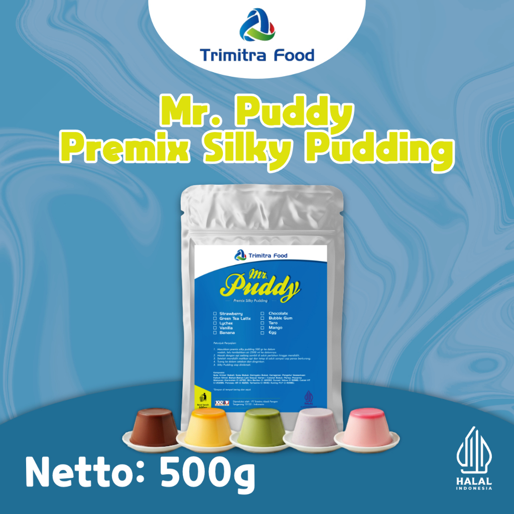 

Silky Pudding Powder Bubuk Puding Mr. Puddy 500gr Halal