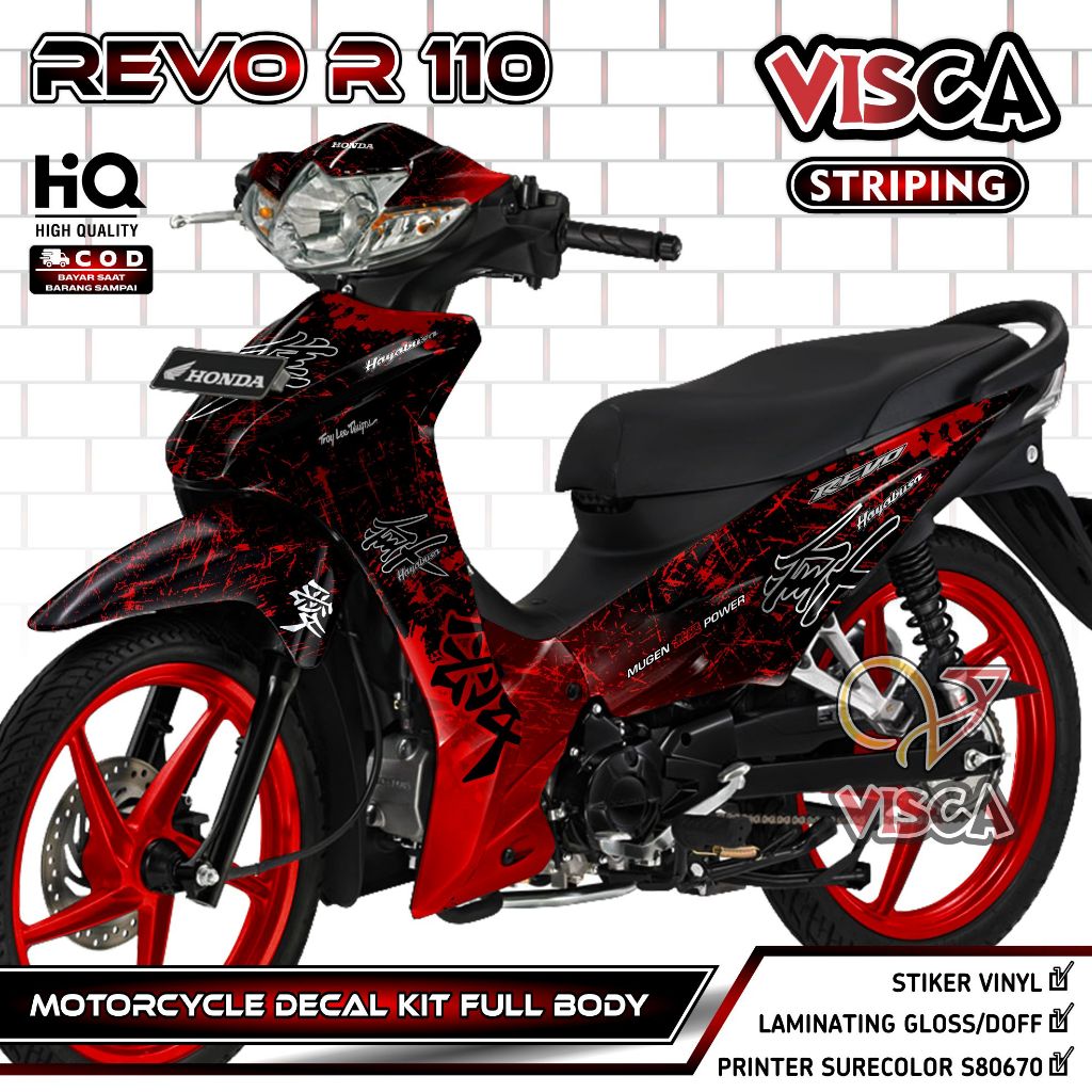Decal Revo R 110 Full Body - Stiker Revo 110 R Full Body - Dekal Revo 110 - Striping Revo R Variasi 