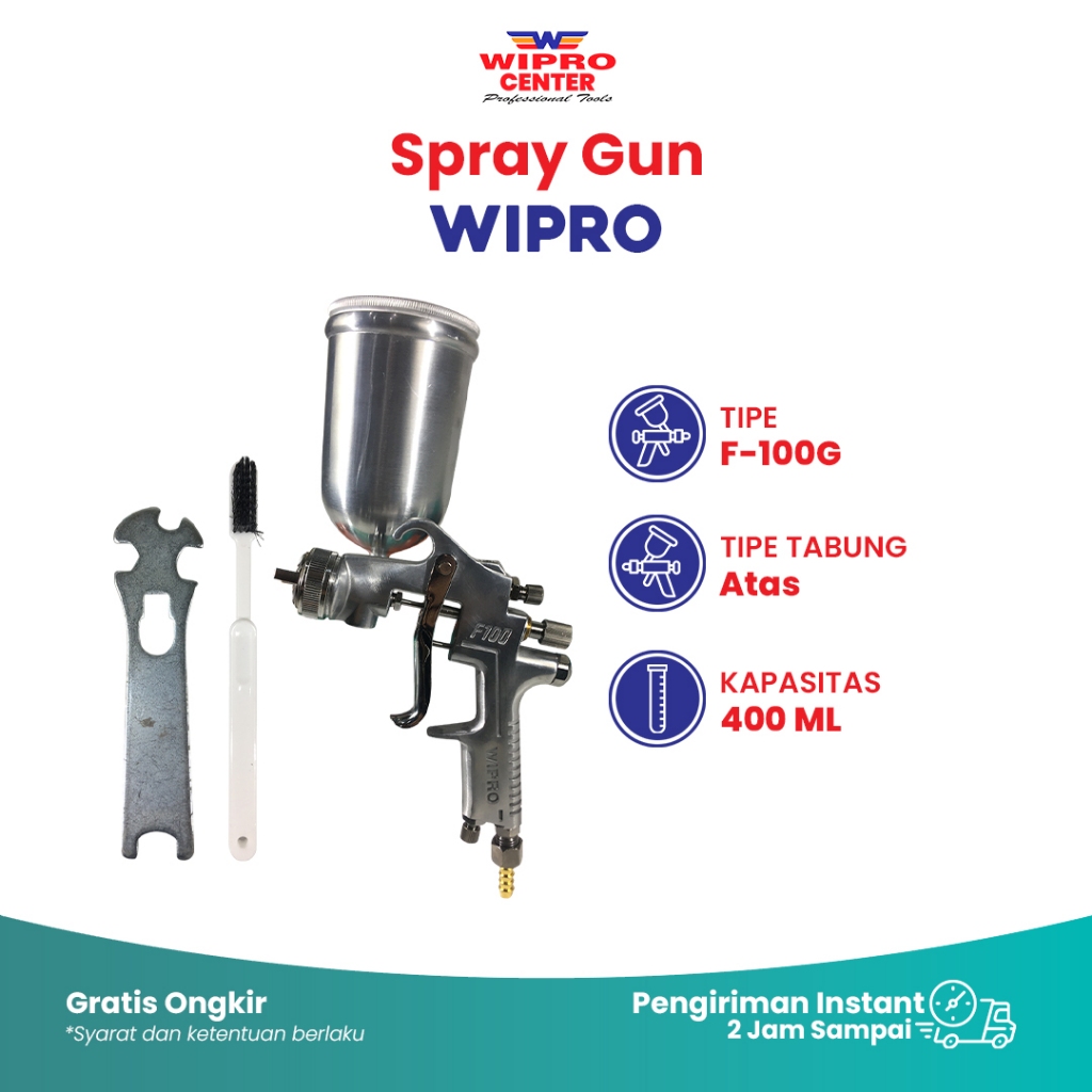 Spray Gun Tabung Atas Wipro F100 G