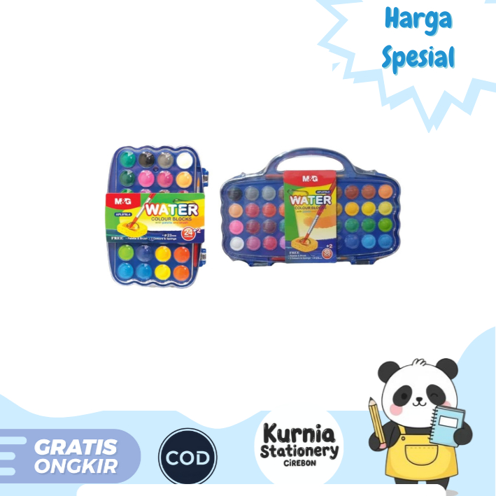 

M&G Water Colour Blocks With Palette And Brush 23mm