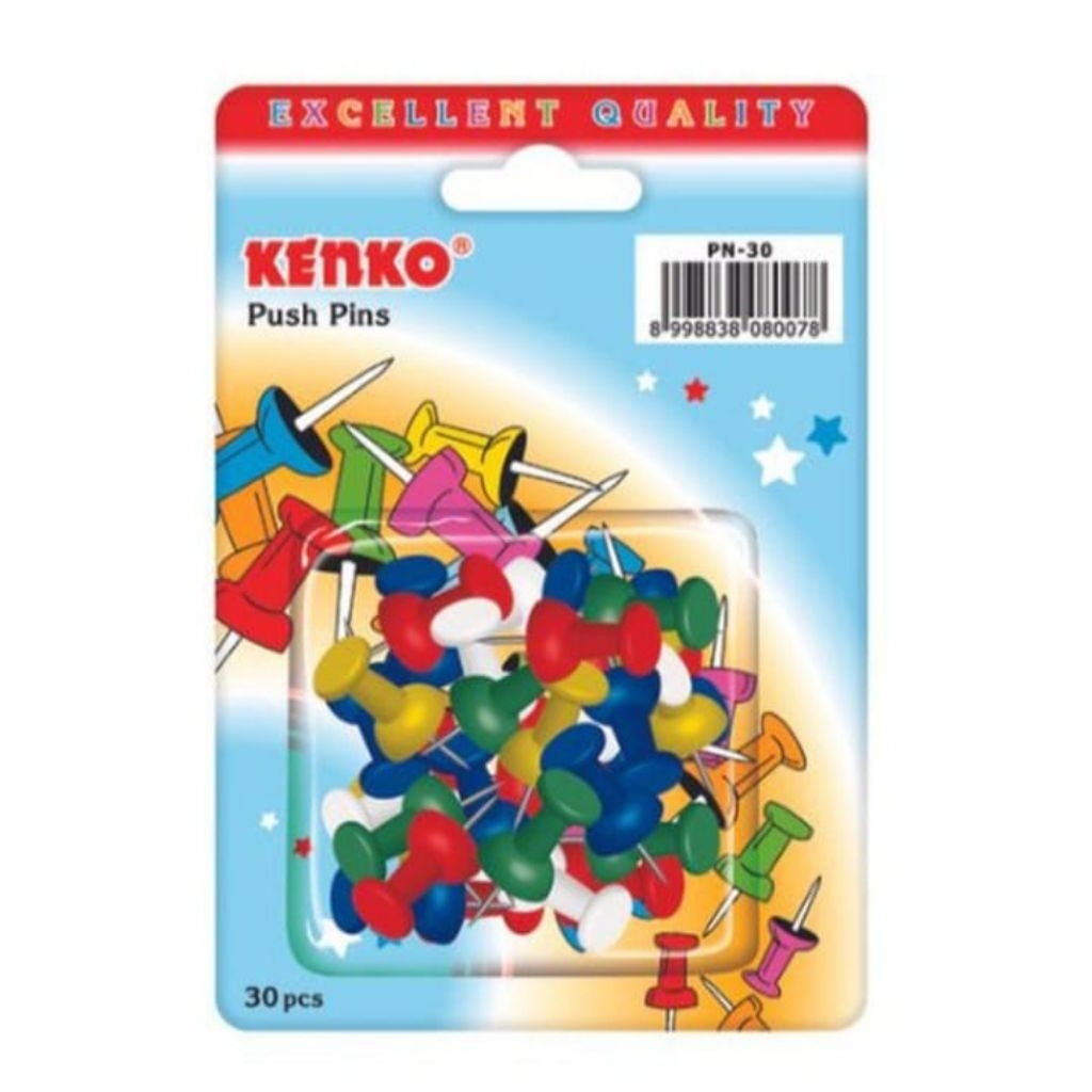 

Kenko Push Pins No PN-30 / Vinyl Paper Clips C-3100 - Card.