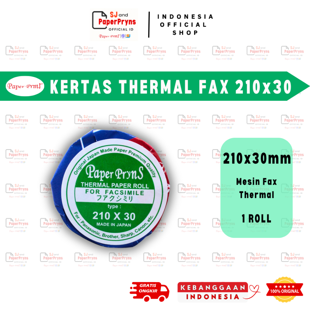 

(ROLL) PAPERPRYNS Kertas Thermal Fax 210 x 30mm