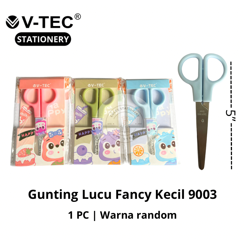 

[1 PC] Gunting Kertas Tajam Mini Lucu Boneka Warna Ukuran 5 Inch Stainless Steal Vtec 9003