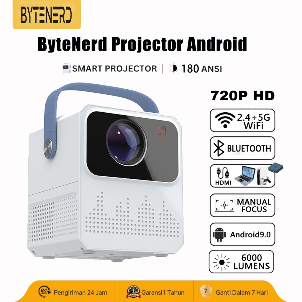 T2mini Proyektor Android 1080P TV Proyektor Mini Portable Home Theater Smart Proyektor