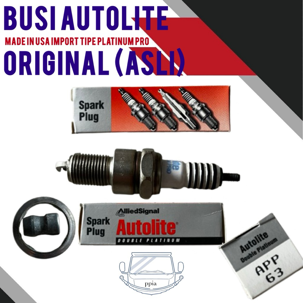 Busi autolite 63 65 double platinum busi mobil busi motor busi kunci ring 21mm busi double platinum 