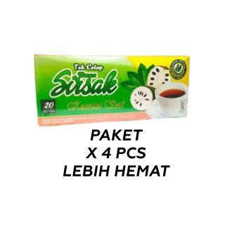 

4 PCS Teh Celup Daun Sirsak Kencono Sari – Herbal Sehat Pencernaan & Imunitas