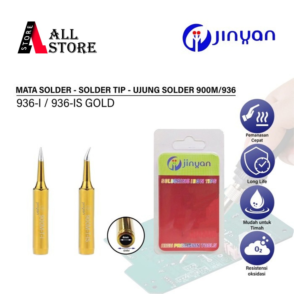 Jinyan 900M/936 Mata solder Lurus Bengkok Pisau Solder tip Pemanas Patri Ujung Solder Soldering kit 