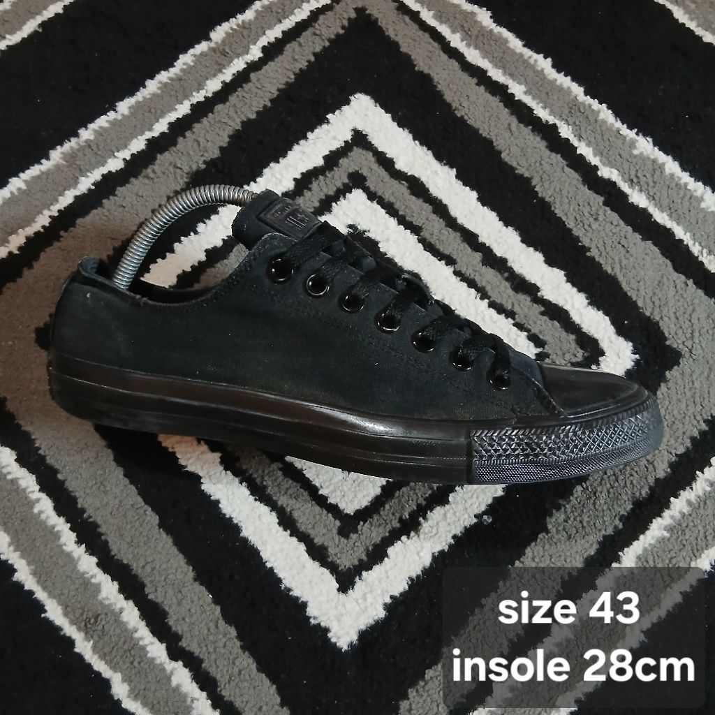 sepatu second con allstar low full black