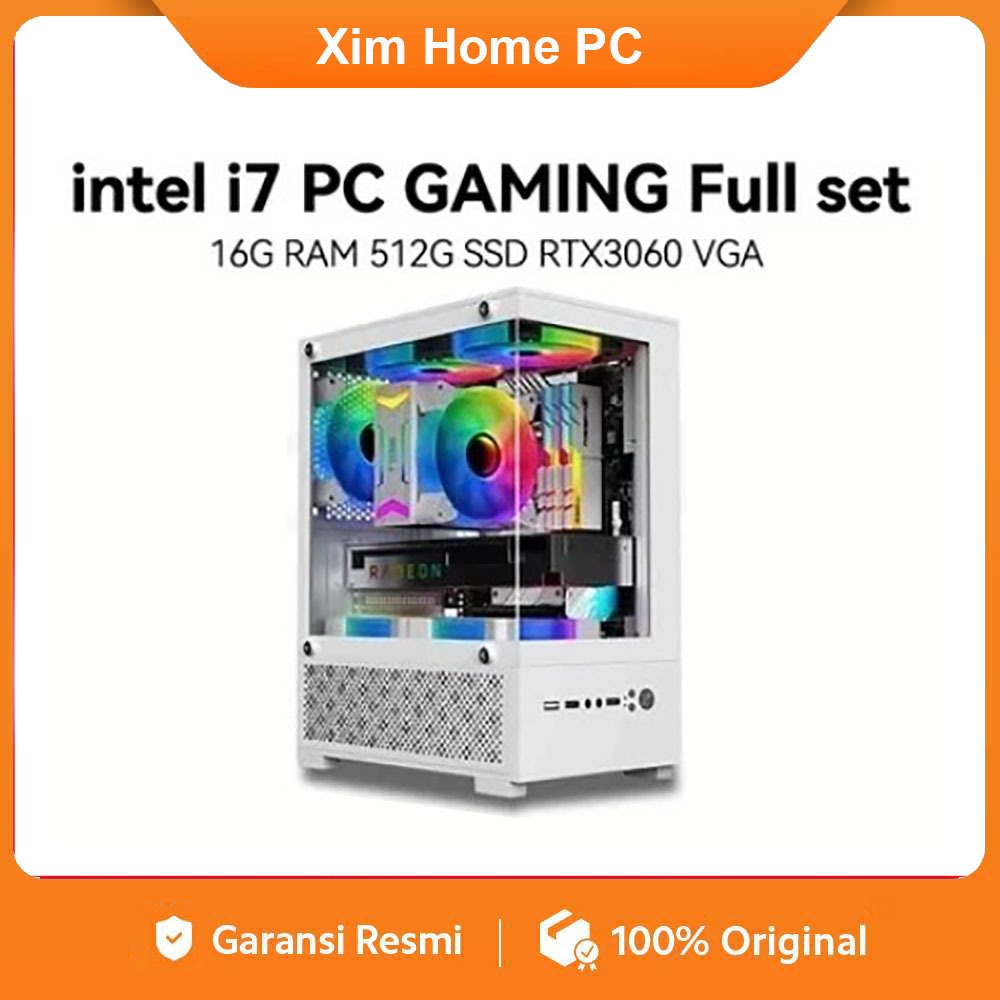 [Xim Home] Intel i5/i7 PC gaming full set 3/6Juta cocok untuk kantor/desain komputer desktop, keyboa