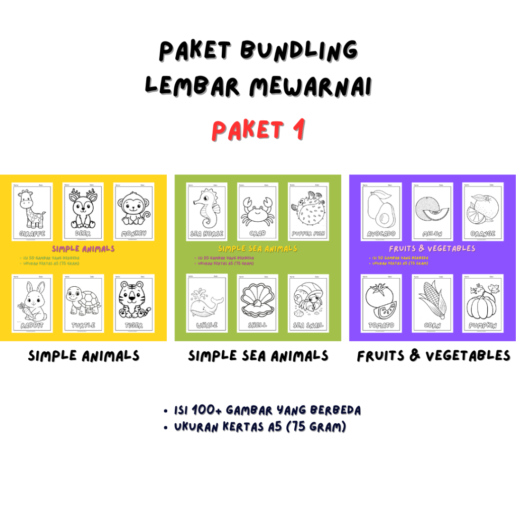 

[PROMO] PAKET BUNDLING LEMBAR MEWARNAI