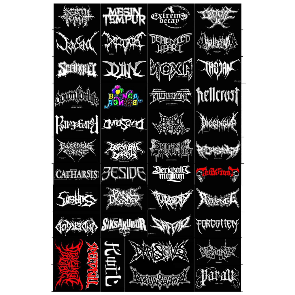 

Sticker band Edisi Hammersonic Metal | 1 pax isi 45 pcs + bonus | anti air & murah meriah