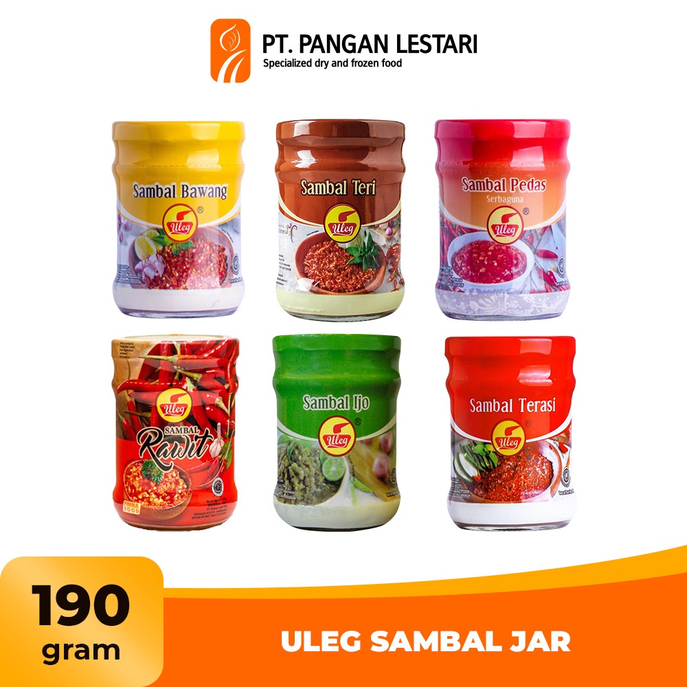 

ULEG Sambal Jar 190gr - Sambal Bawang, Rawit, Terasi, Ijo