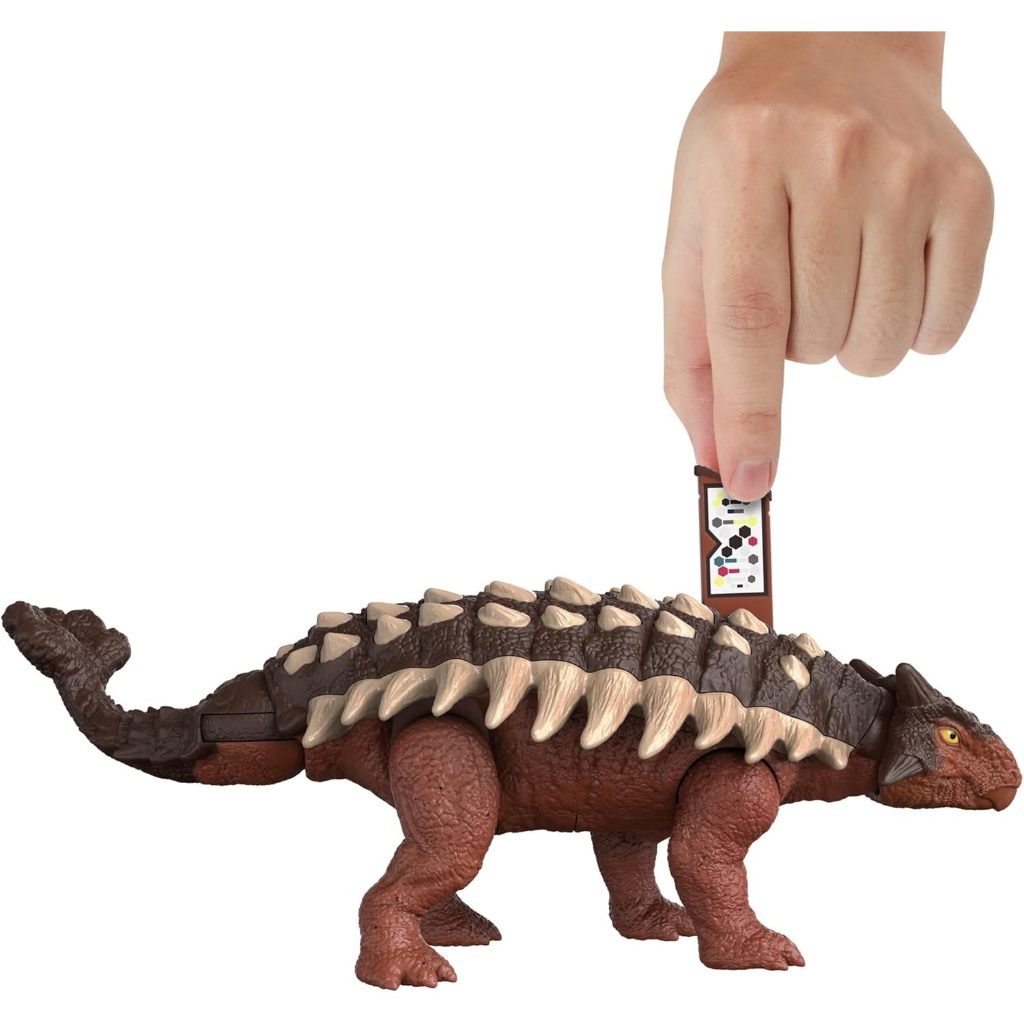 Mattel Jurassic World Dominion Roar Strikers Ankylosaurus Dinosaur Action Figure with Roaring Sound 