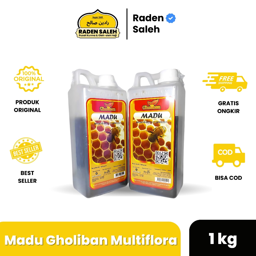 

Gholiban Madu Multiflora 1 kg | Madu Gholiban Original Terlaris