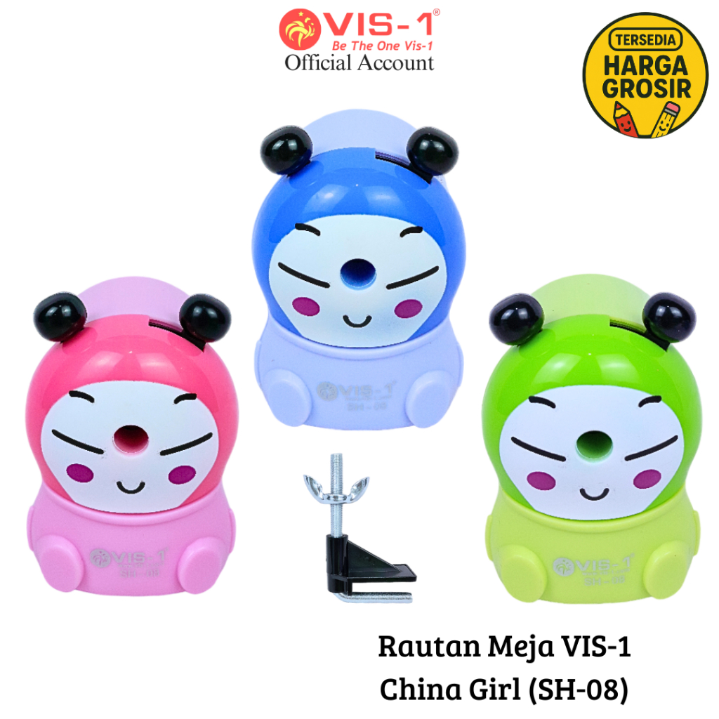 

VIS-1 Rautan Meja SH-08 / Rautan Putar / Serutan Pensil / Rautan Meja Karakter