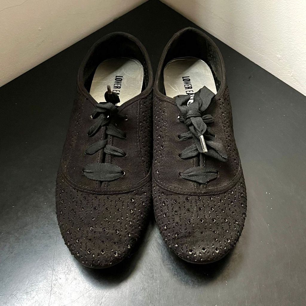 PRELOVED LOWER EAST SIDE Tan Oxfords Knit Women's Flat Shoes