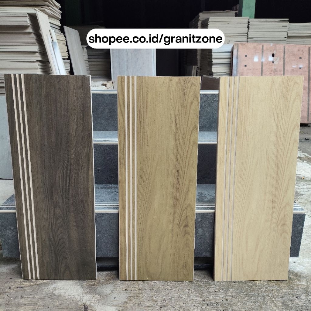Granit Tangga Pijakan Saja 30x80 cm | Motif Serat kayu | Wood Series Matt | Grade A ( kw1 )