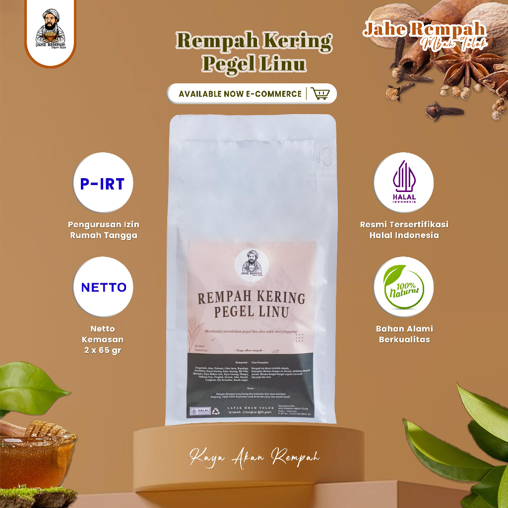

RACIKAN REMPAH KERING UNTUK MENGATASI MASALAH PEGEL LINU 100% HERBAL RESEP DARI LELUHUR JAWA