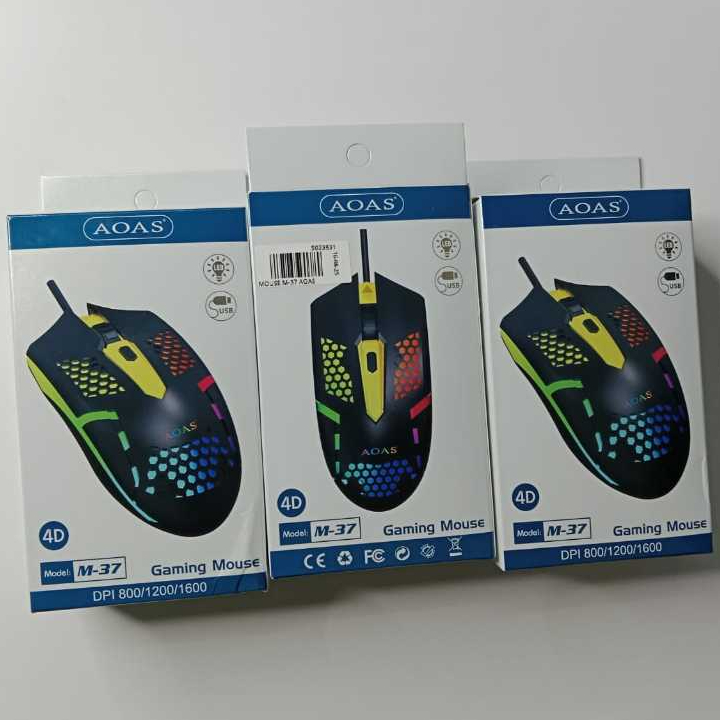 Mouse Kabel USB Optical Mouse Model Elegant RGB GAMING/MOUSE M-37 AOAS [5023831]