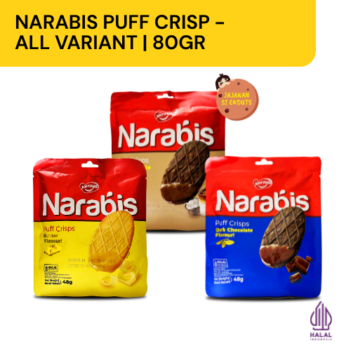 

Naraya Narabis Puff Crisps Variant Butter, Dark Chocolate, Coconut Latte Snack Viral Halal