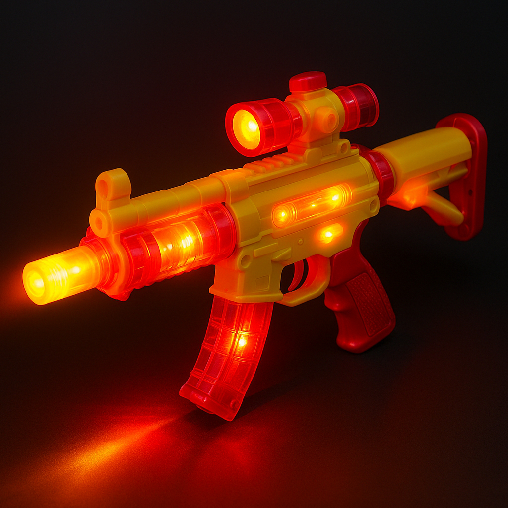 Mainan anak Electric gun mp5 flashing gun tembakan laser flash led