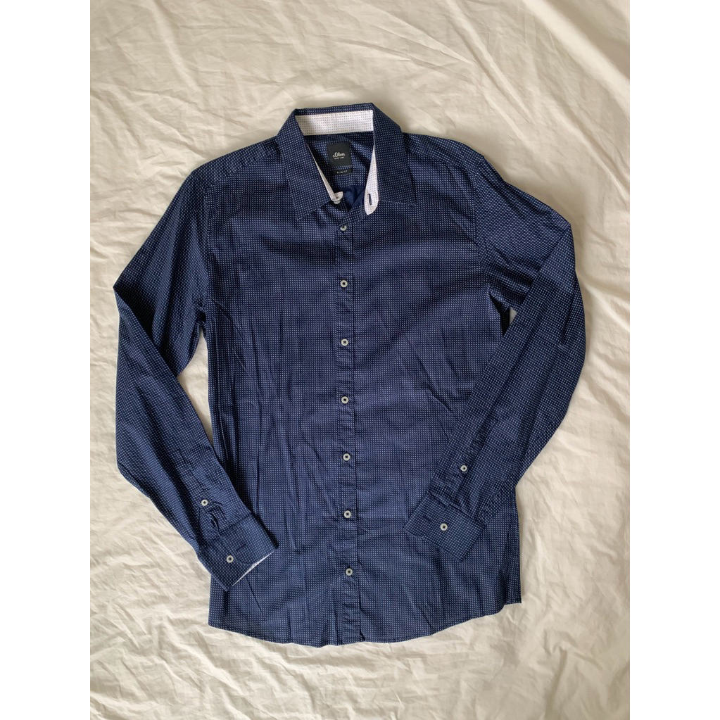 S*OLIVER kemeja biru tua