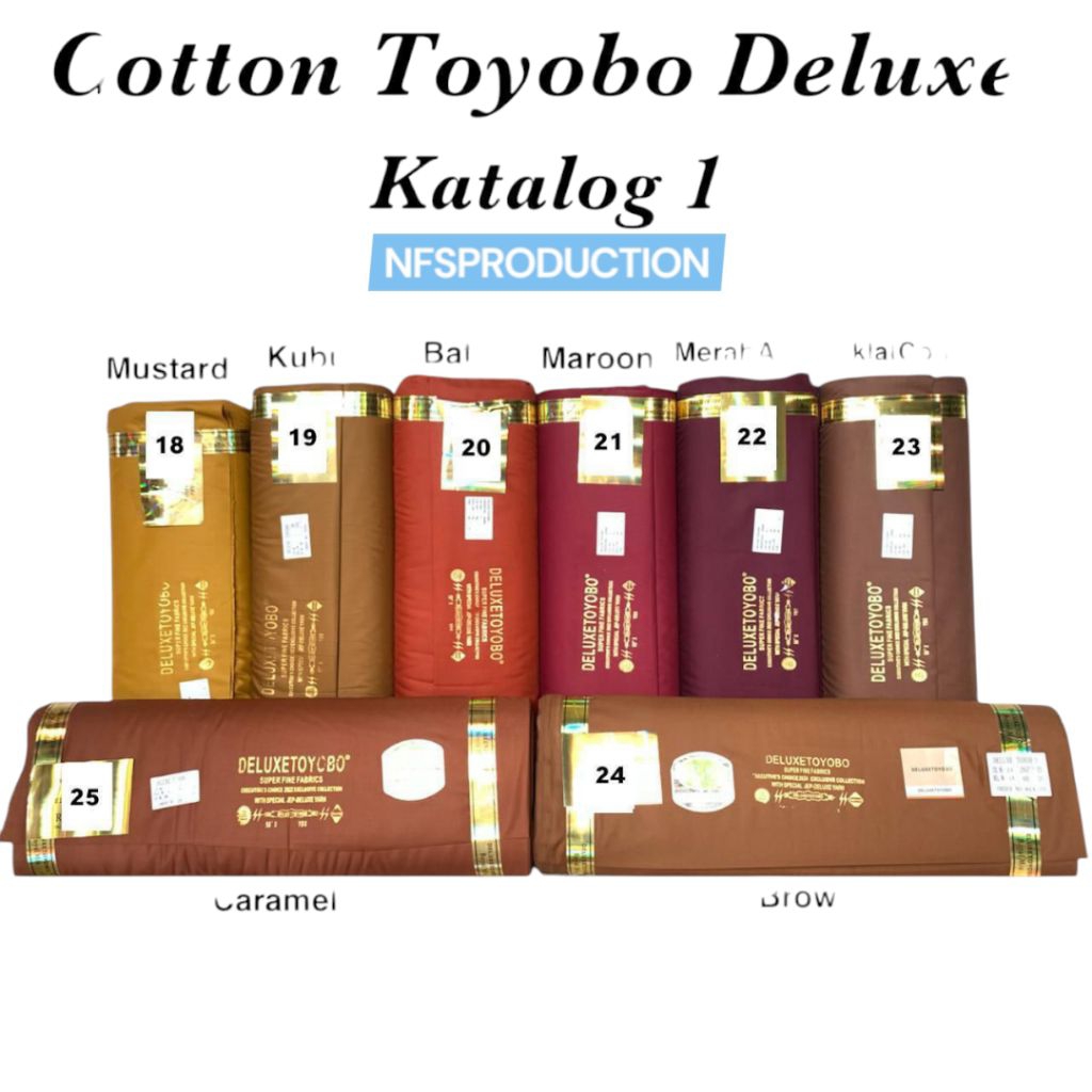Variasi 2 ½Mter FODU TOYOBO TOMPSON ORIGINAL KAIN KATUN TEBAL BAHAN GAMIS SYARI BAJU KOKO JILBAB HIJ