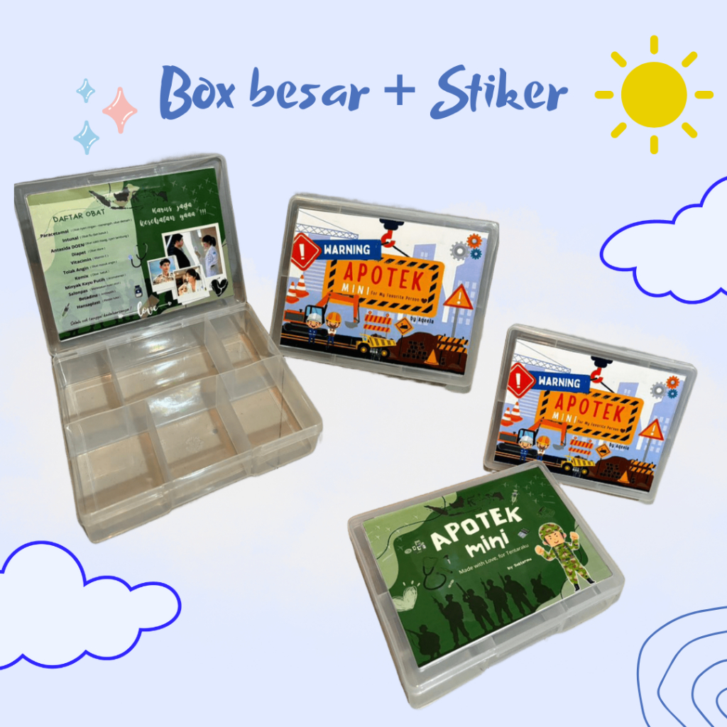 

Stiker dan Box Apotek Mini Kotak Besar