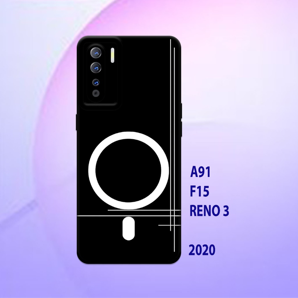 Silikon oppo A91 - oppo F15 - oppo Reno 3 _Casing case Proteksi HP bahan Lentur Tebal Hitam bening