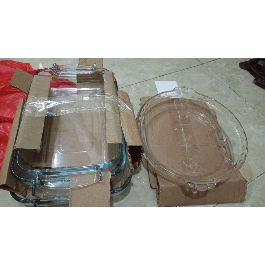 piring wadah pyrex set Prancis original