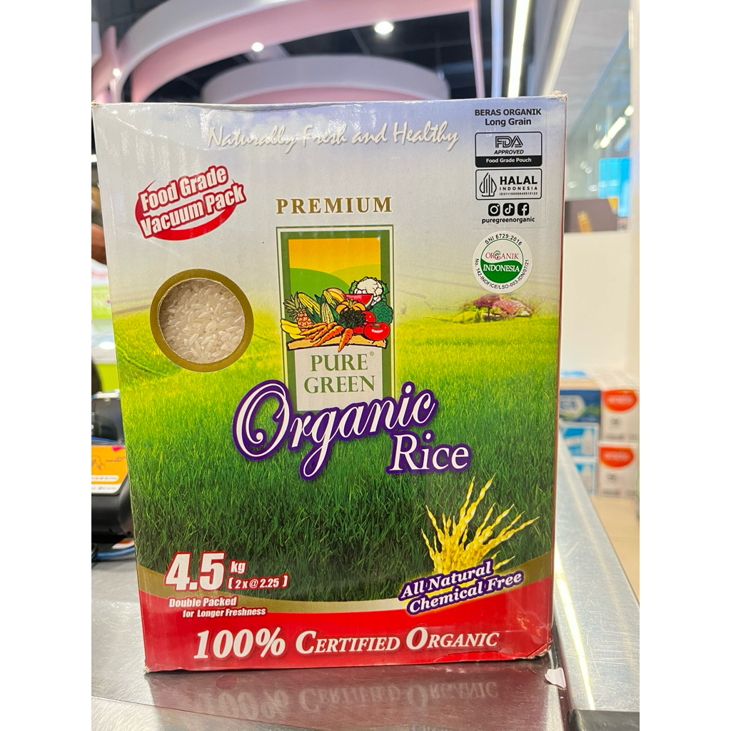 

Pure Green Organik Rice 4.5kg Premium