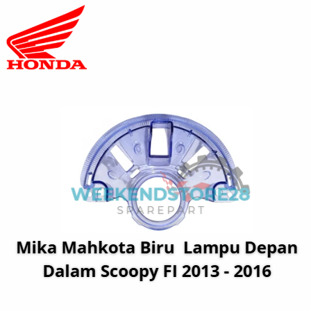 Mika Mahkota Biru Lampu Depan Honda Scoopy FI 2013 2016 Original BOHLAM