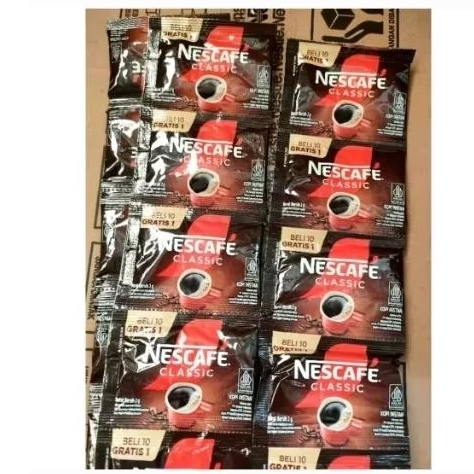 

Nescafe Classic Renteng isi 10+1 Sachet