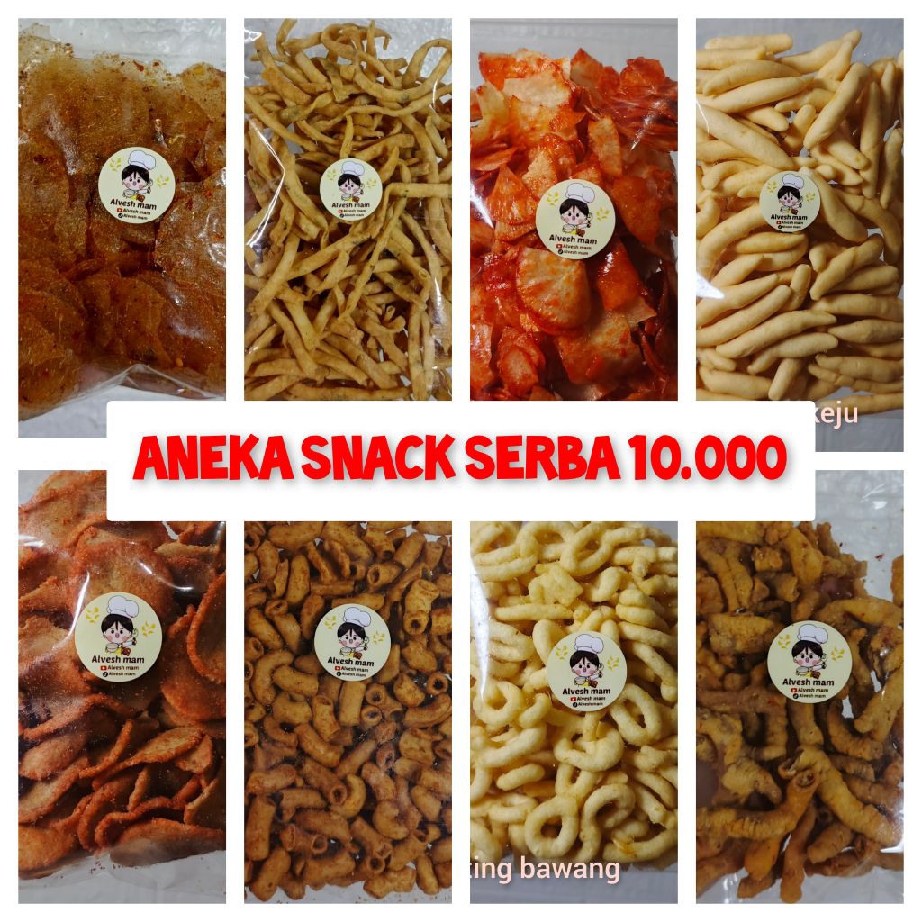 

aneka snack serba 10.000 bebas pilih rasa/cemilan makanan ringan murah 10rb