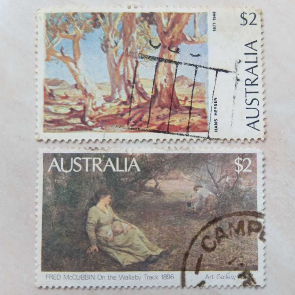 

Perangko Prangko Jadul Australia 1974-1981 Seri Paintings 2 Pcs - YN2719