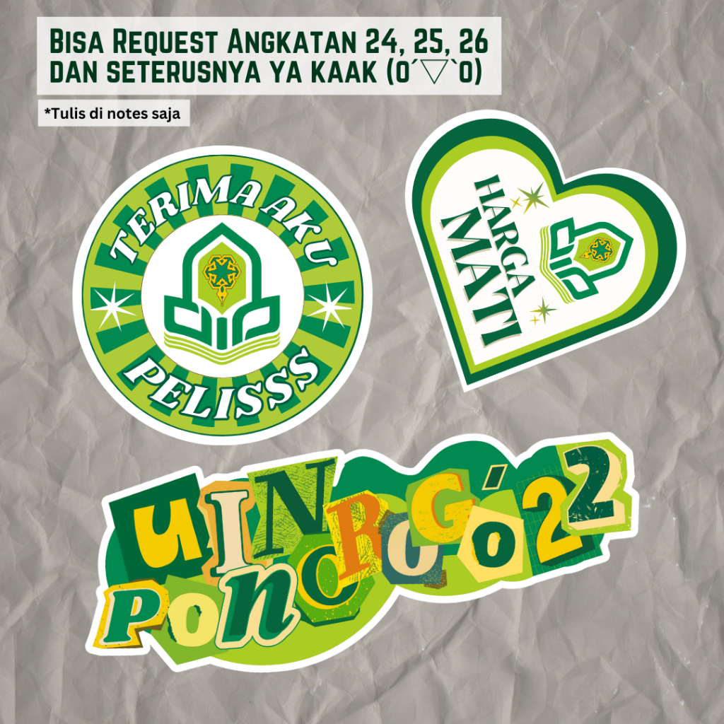 STIKER SCRAPBOOK CAMABA UIN PONOROGO | STICKER LAPTOP IPAD BUKU CERMIN MOBIL MOTOR CASING KESING CAS