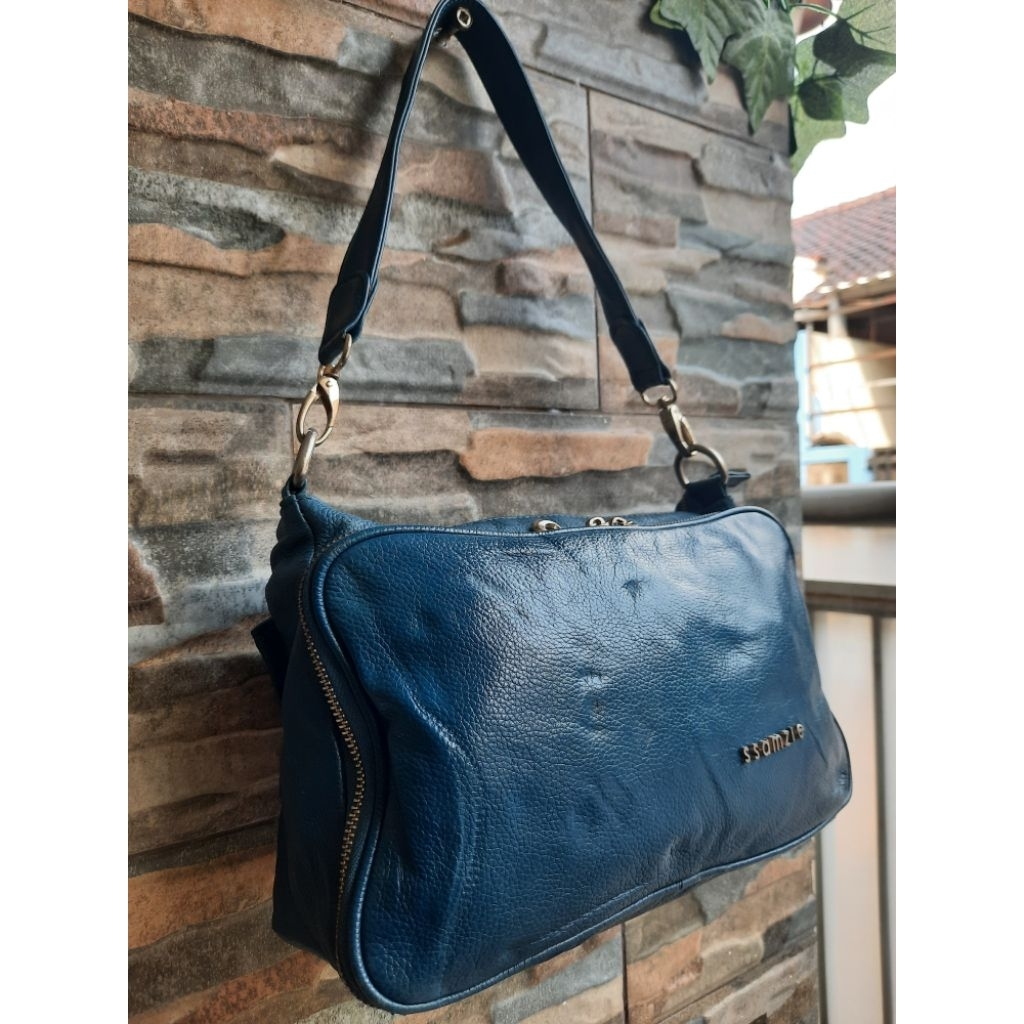 Shoulder Biru SSAMZIE - TAS PRELOVED BRANDED ORIGINAL