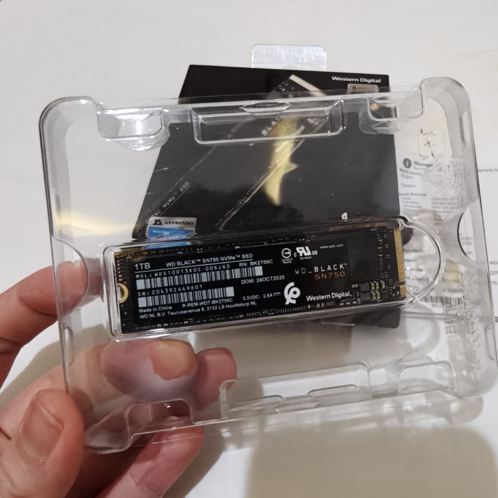 SSD WD BLACK NVME M.2 SN750 - 1TB (SECOND)