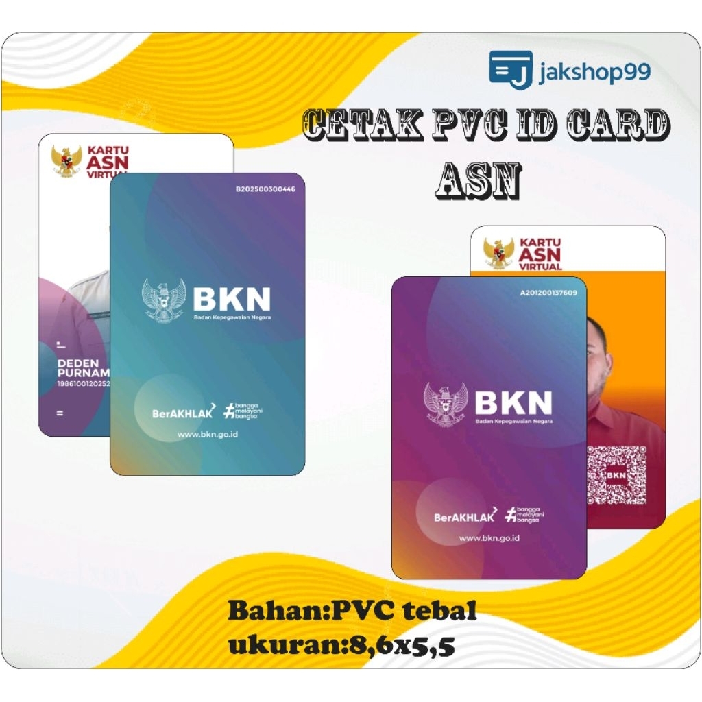 

cetak custom id card ASN