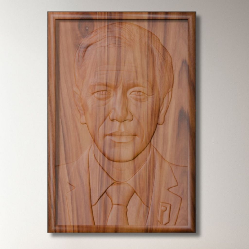 Ukiran Kayu Jokowi CNC – Hiasan Dinding Presiden Indonesia | Dekorasi Kayu Seni Ukir Tokoh Nasional