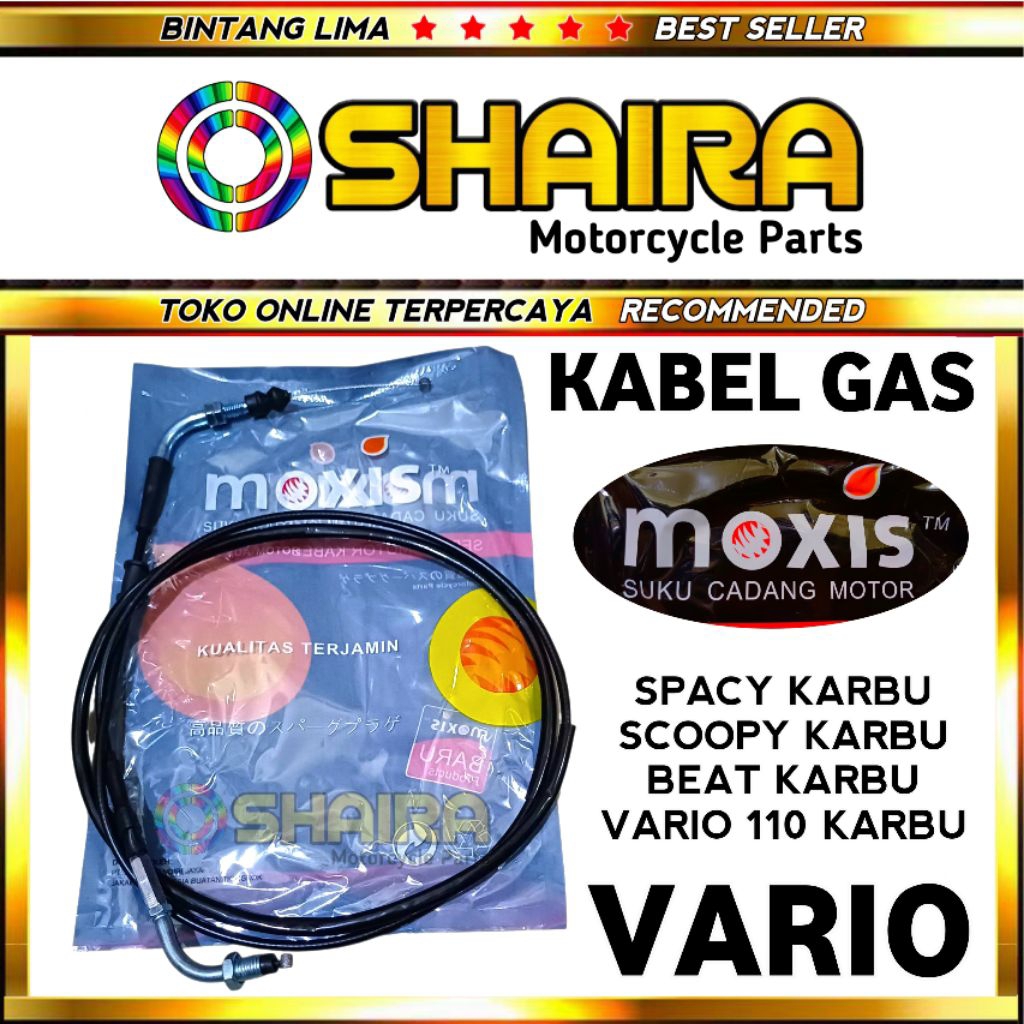 KABEL GAS VARIO 110 KARBU / KABEL GAS BEAT KARBU / KABEL GAS SCOOPY KARBU / KEBEL GAS SPACY KARBU / 